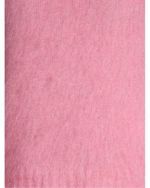 Max Mara Pink Long-Sleeved Knitted Shirt