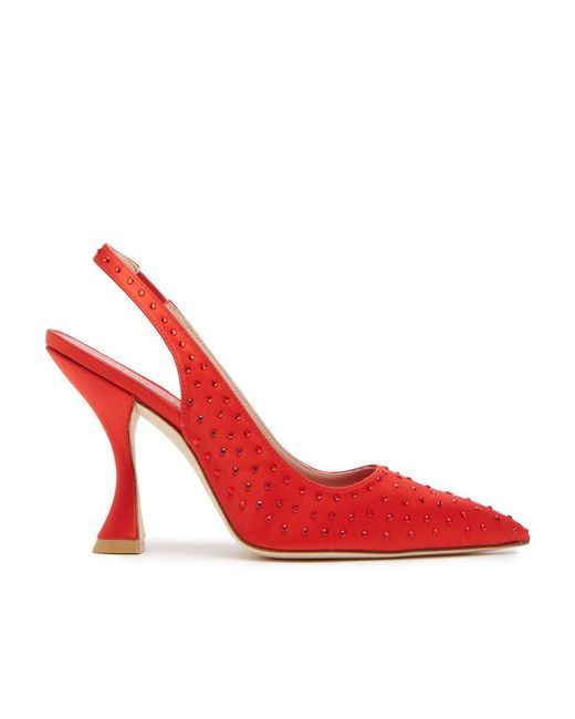 Stuart Weitzman Red Say Rhinestone Pumps