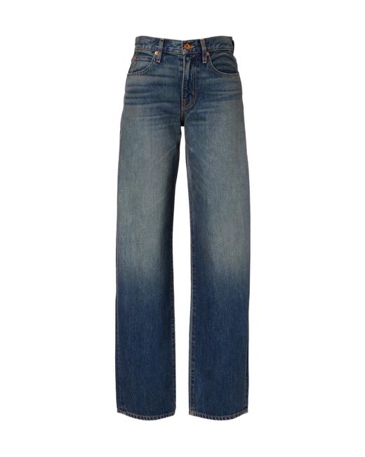 SLVRLAKE Denim Blue Tess Faded Wide-Leg Jeans