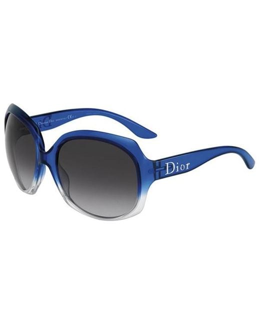 Dior Blue Logo Full-Frame Sunglasses