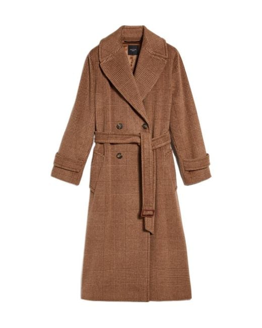Weekend by Maxmara Brown Wool Alpaca Double Breasted Coat