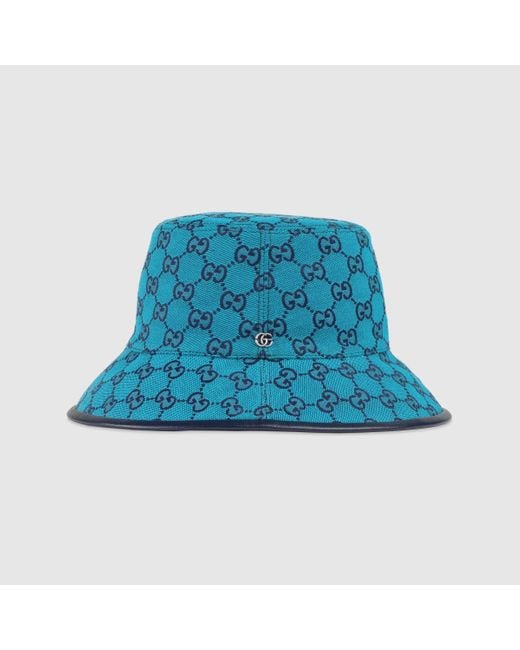 Gucci Blue Gg Bucket Hat