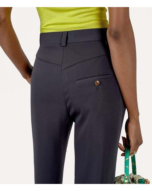 Vivienne Westwood Blue Straight-Leg Tailored Trousers