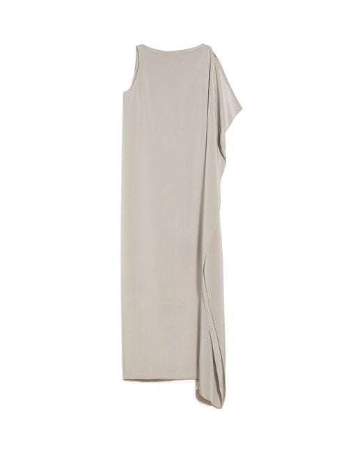 Max Mara White Pianoforte One-Shoulder Ruffled Dress