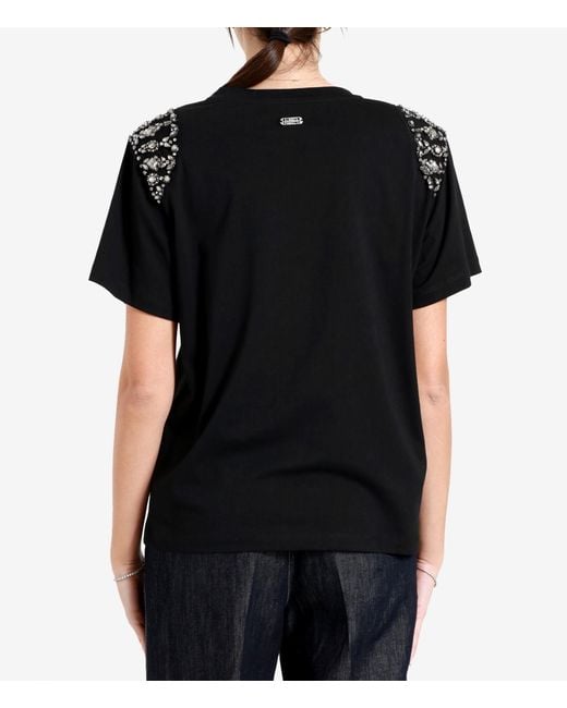 Alberta Ferretti Black Item O-Neck Short-Sleeved T-Shirt