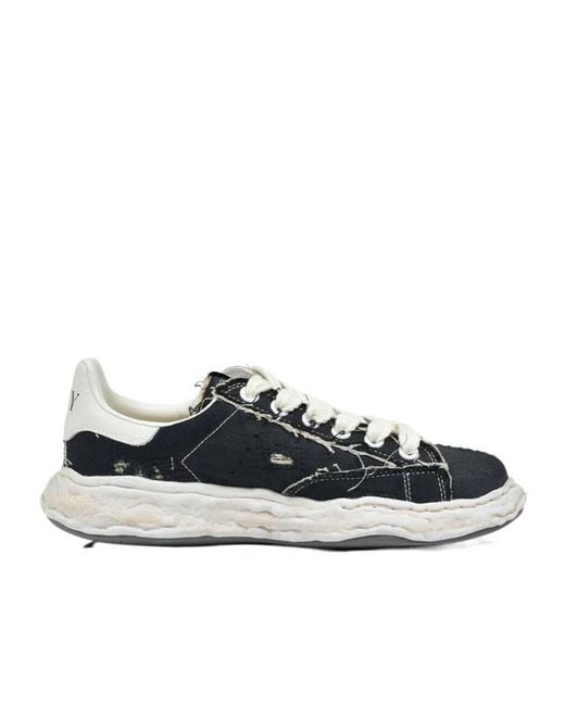 Maison Mihara Yasuhiro Black Charles Og Sole Ripped-Canvas Sneaker for men