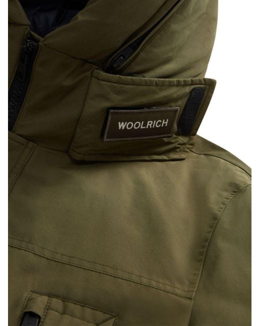 Woolrich Green Hooded Down Jacket for men