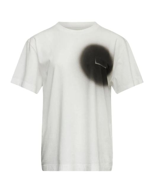 MM6 by Maison Margiela White Spray Paint T-Shirt