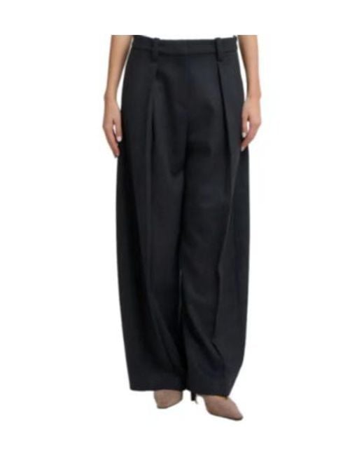 Brunello Cucinelli Black Casual Trousers With Belt Loops