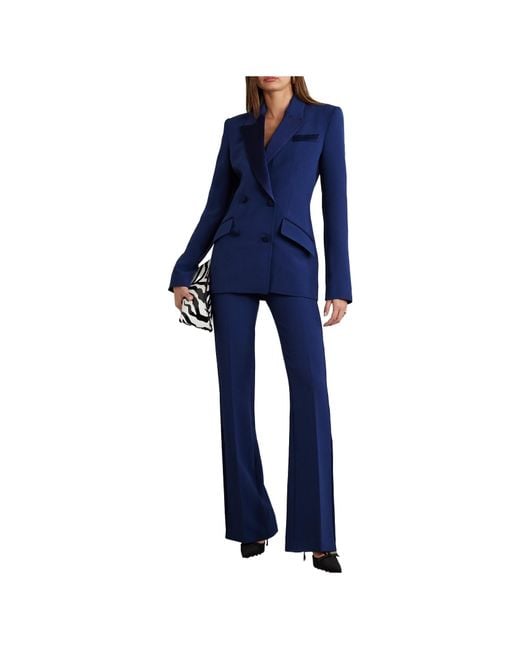 Safiyaa Blue Oversized Double- Blazer