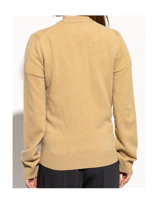 COMME DES GARÇONS PLAY Natural Long-Sleeved Sweater for men