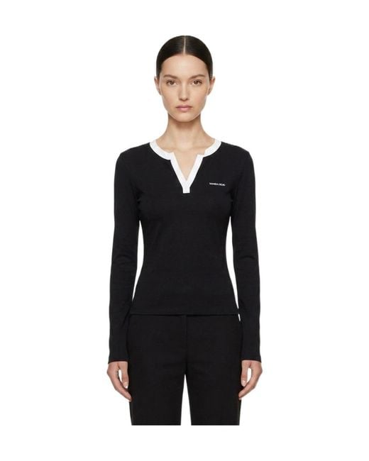 Marissa Chiara Black Long-Sleeved T-Shirt
