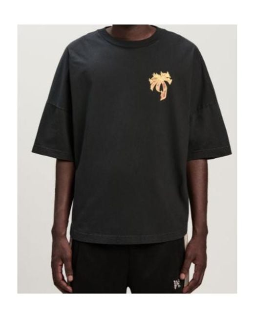Palm Angels Black T-Shirts And Polos for men