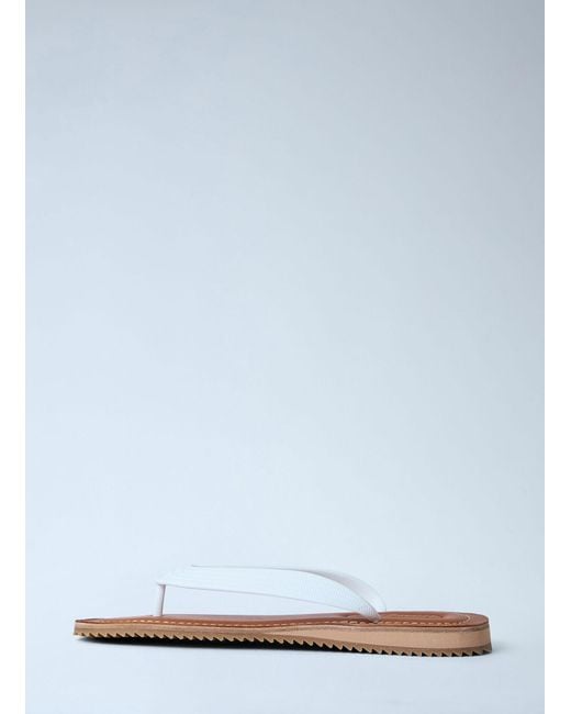 Miu Miu White Thong-Strap Flip Flops