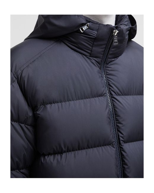 Moncler Blue Solayan Zip-Up Short Down Jacket for men