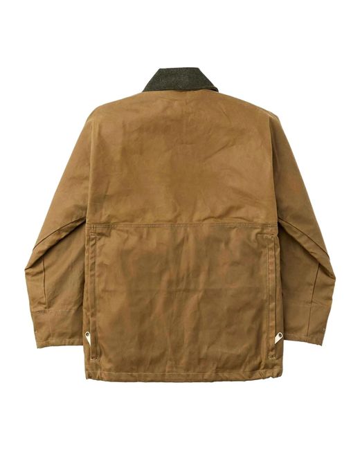 Filson Brown Press-Stud Cotton Jacket for men