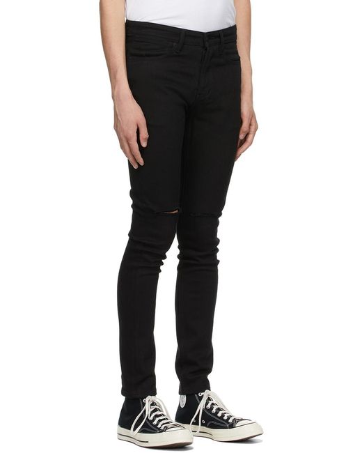 Ksubi Black Ace Slice Skinny Jeans for men