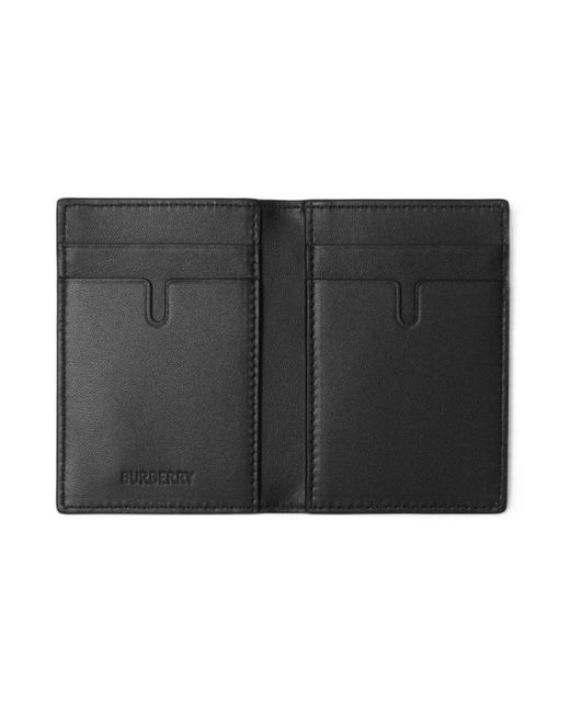 Burberry Gray B-Shield Bi-Fold Wallet for men