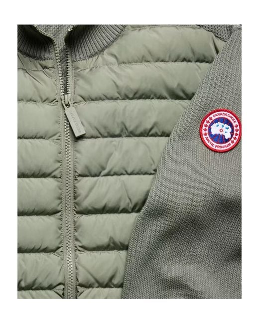 Canada Goose Green Hybridge Knit Jacket for men
