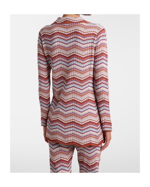 Rixo Red Brody Chevron Cotton Top
