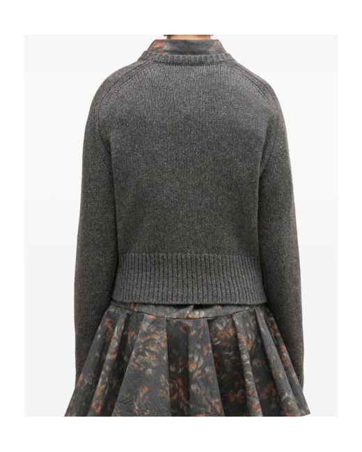 Ganni Gray V-Neck Jumper