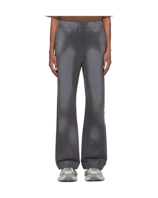 we11done Gray Elastic Waist Casual Pants for men