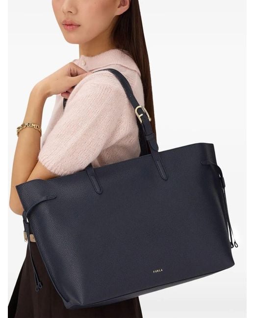 Furla Blue Double-Handled Handbag
