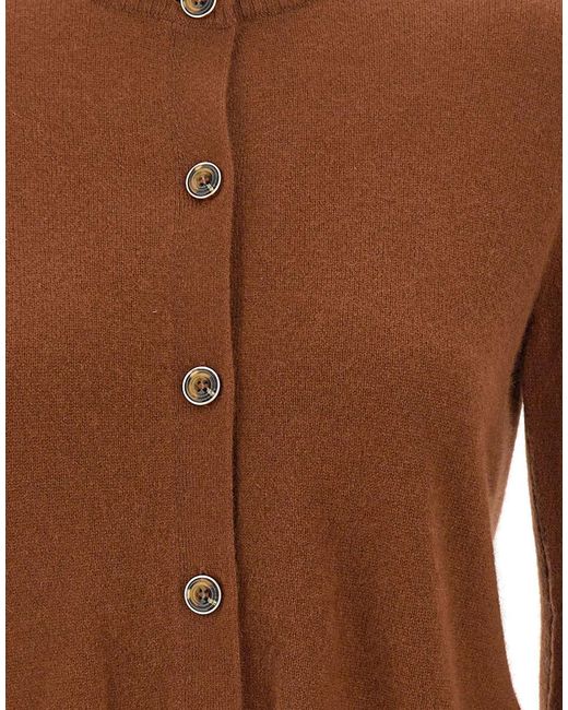 Marella Brown Cicogna Crew Neck Cardigan