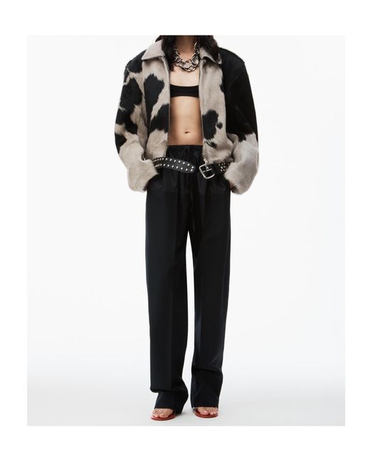 Alexander Wang Black Drawstring Nylon Trousers