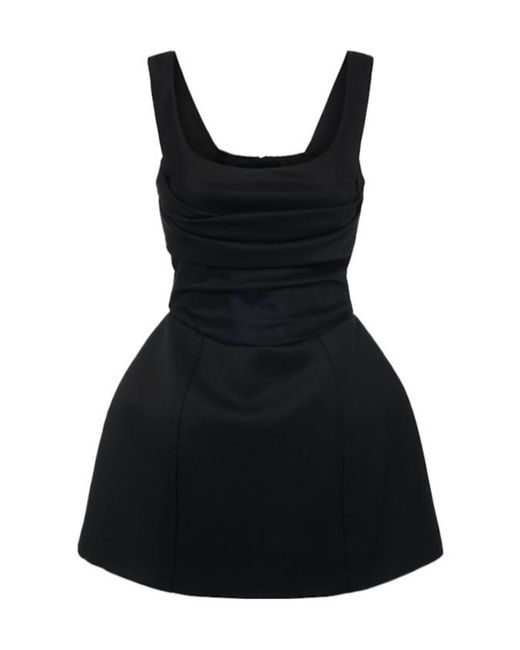 GIUSEPPE DI MORABITO Black Pleated Detail Dress