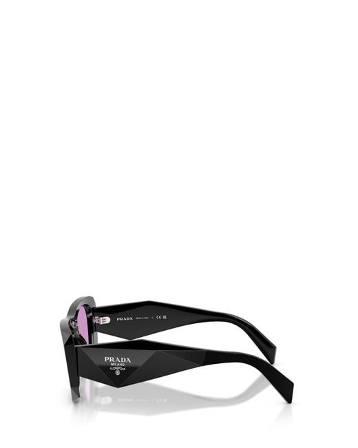 Prada Purple Eyewear Rectangular Frame Sunglasses