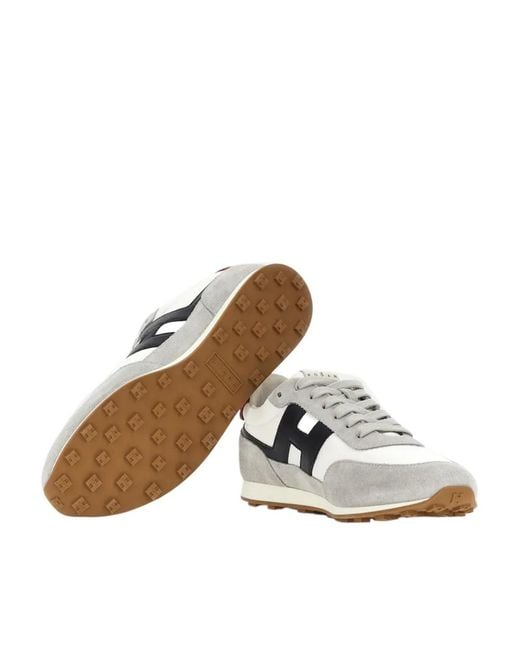 Hogan White Athletic Lace-Up Sneakers for men