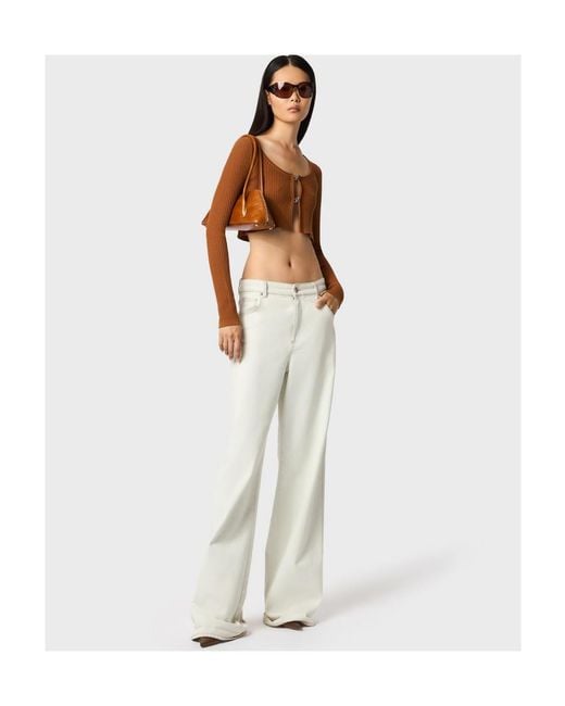 Blumarine White Bleach-Wash Boyfriend Jeans