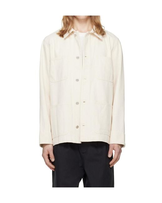 A.P.C. White Perec Denim Jacket for men