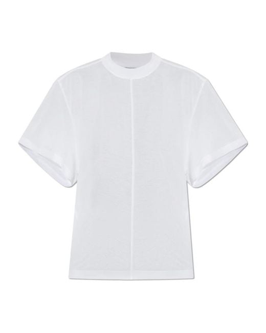 Balenciaga White Asymmetrical Cut T-Shirt