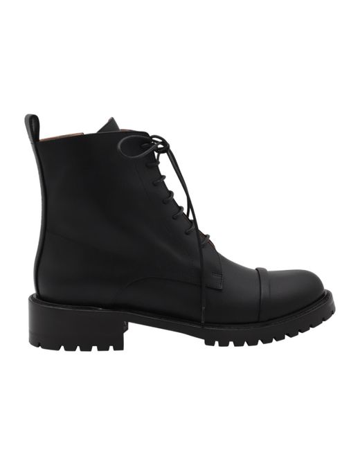 Malone Souliers Black Round Toe Lace-Up Ankle Boots