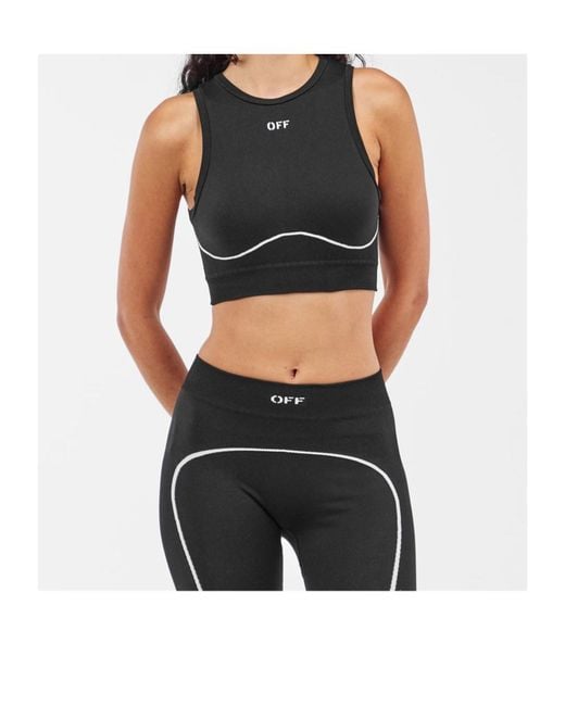 Off-White c/o Virgil Abloh Black Seamless Crop Top