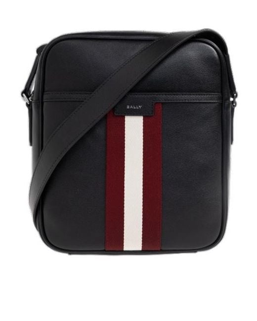Bally Black Code Zipped Crossbody Bag for men
