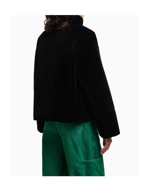 Emporio Armani Black Quilted Blouson Jacket