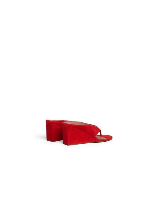 Alaïa Red Wedge-Heel Sandals
