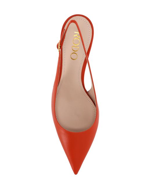 Rodo Red Pointed-Toe High-Heeled Sandals
