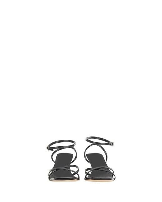 Aeyde Black Criss-Cross Strap Sandals