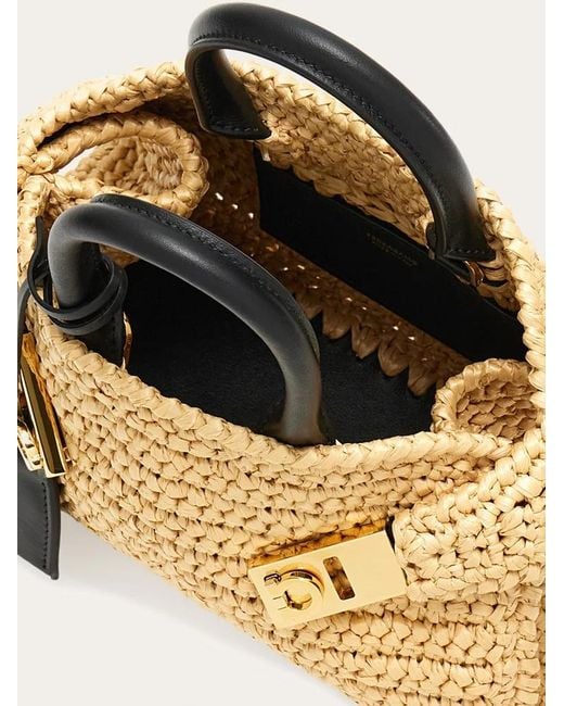 Ferragamo Metallic Hug Logo Mini Shoulder Bag
