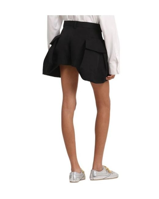 Sacai Black Double-Face Silk Blend Shorts