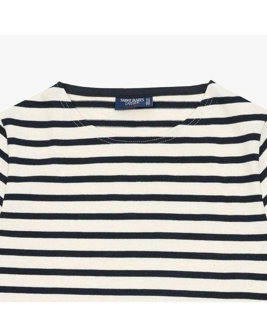 Saint James White Striped T-Shirt