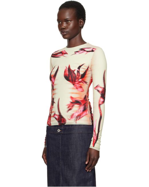 Jean Paul Gaultier Double-Layered Printed Top