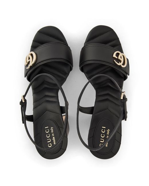 Gucci Black Simple High-Heeled Sandals