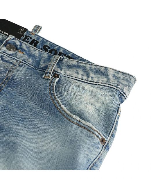 DSquared² Blue Distressed Skinny Jeans