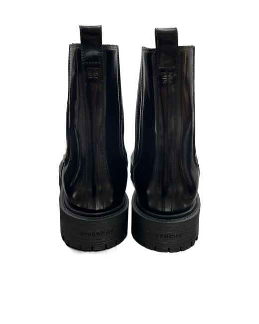 Givenchy Black Round-Toe Slip-On Chelsea Boots for men