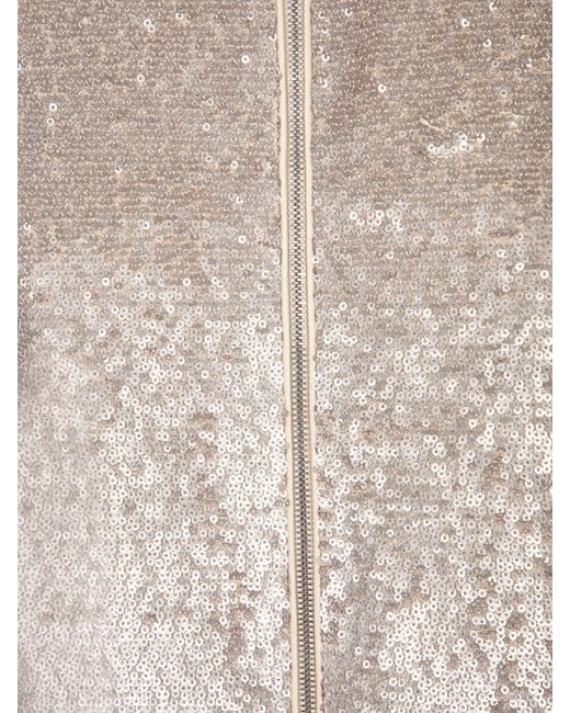 Herno Brown Resort Sequin-Embellished Bomber Jacket